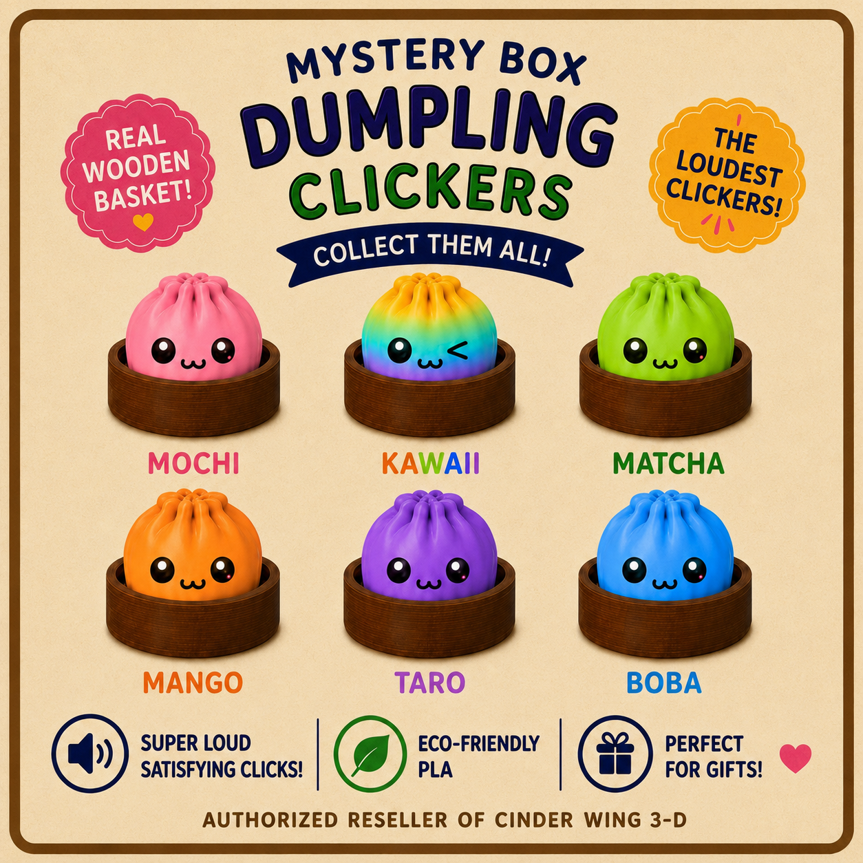 Mystery Box Dumpling Clickers